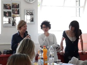 Città Visibile - Chiara Valenti Omero (presidente Maremetraggio) e le registe/tutor Margherita Panizon (al centro) ed Erika Rossi