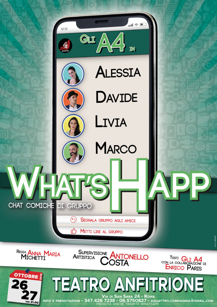 What’s Happ? Chat comiche di gruppo al Teatro Anfitrione